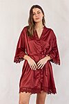 Ella Burnt Orange Satin Bridesmaid Robes Australia