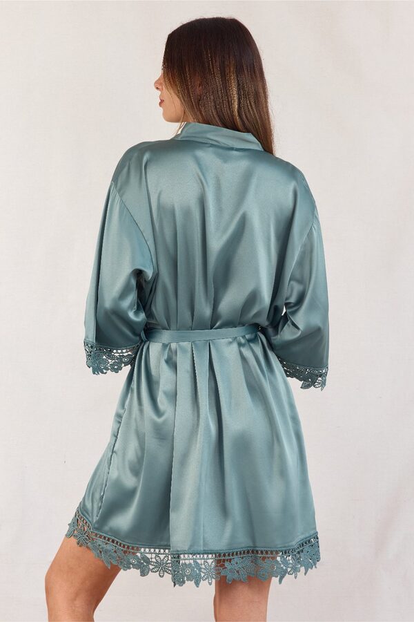 Ella Satin Eucalyptus Green Bridesmaid Robes Melbourne Ella Dusty Sage Green Bridesmaid Robes