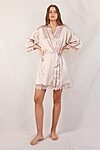 Ella Ivory Satin Bridesmaid Robes Plus Size