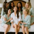 Olivia sage Bridesmaid Robe with ruffle sleeves