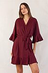 Olivia Burgundy Bridesmaid Robes Plus Size