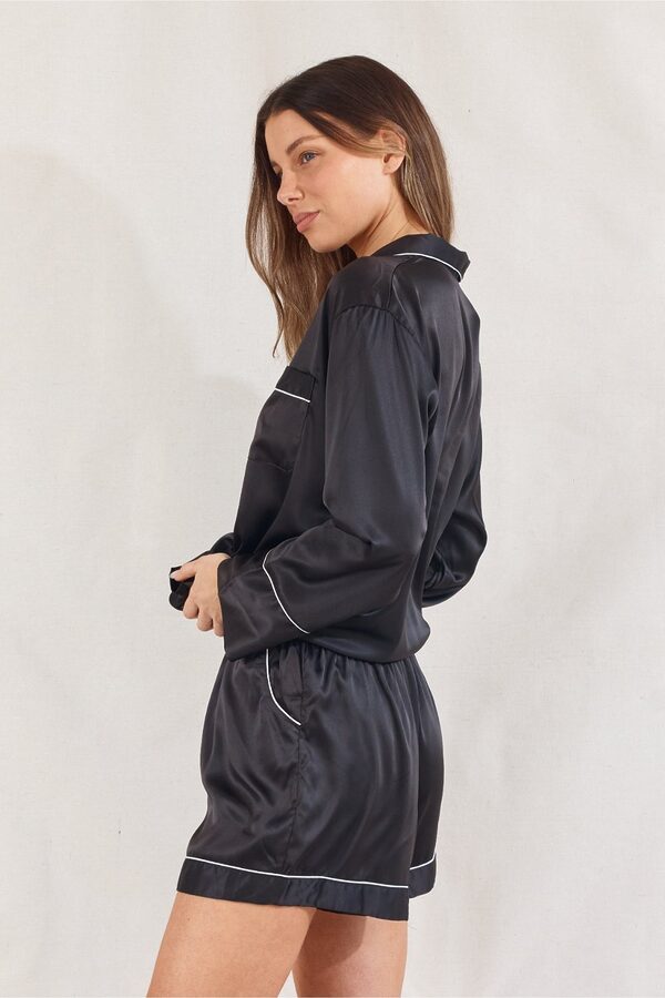 Bridal Pajamas Black by Bridesmaids Only Australia 5 Black Bridal Party Pyjamas Personalise Australia