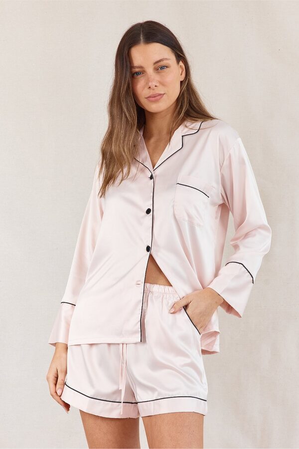 Bridal Pajamas Blush Pink by Bridesmaids Only Australia 2 Blush Pink Bridal Party Pyjamas Personalise Australia