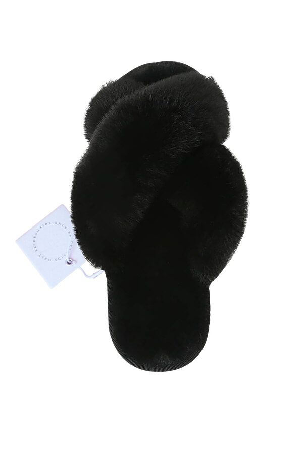 Natalia Cloud Nine Black Bridal Party Slippers (3) Black bridesmaid slippers Australia