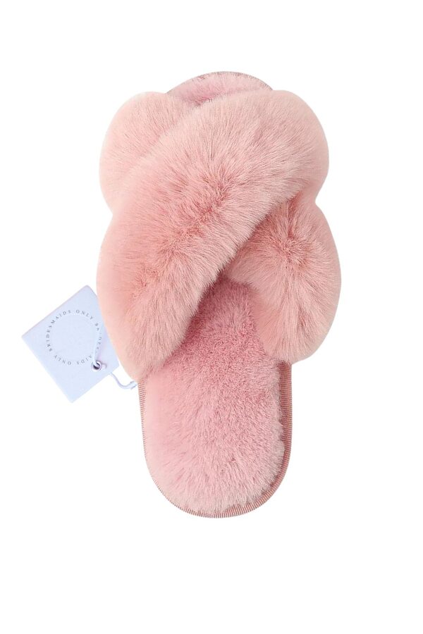 Natalia Cloud Nine Blush Pink Bridal Party Slippers (2) Pink bridesmaid slippers Australia