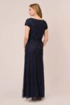 navy bridesmaid dresses with sleeves by Adrianna Papell