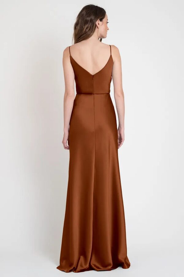 SylvieJennyYooSatinBridesmaidDressCopper Sylvie Bridesmaid Dress by Jenny Yoo – Copper - SylvieJennyYooSatinBridesmaidDressCopper