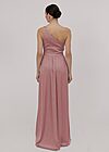 Try Before You Buy Greta Bridesmaid Dress by TH&TH - TH TH satin one shoulder bridesmaid dress Greta in blush pink back model view