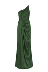 Greta olive grove green bridesmaid dress by TH&TH, product front view