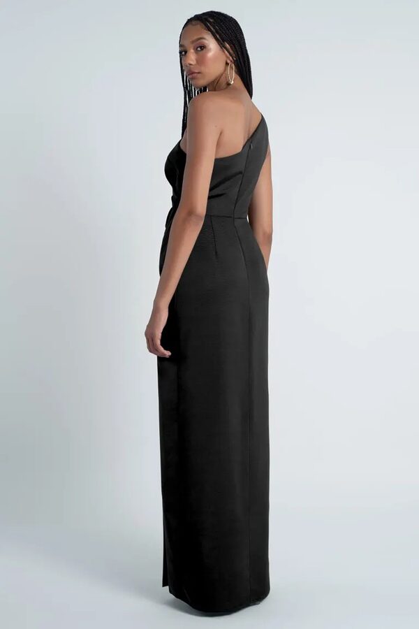 Carolina Satin Black Bridesmaid Dresses Jenny Yoo Carolina Black Bridesmaid Dress by Jenny Yoo - Carolina Satin Black Bridesmaid Dresses Jenny Yoo