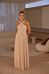 Kano Beige Bridesmaid Dress by Tania Olsen - Kano Champagne Bridesmaid Dresses Tania Olsen