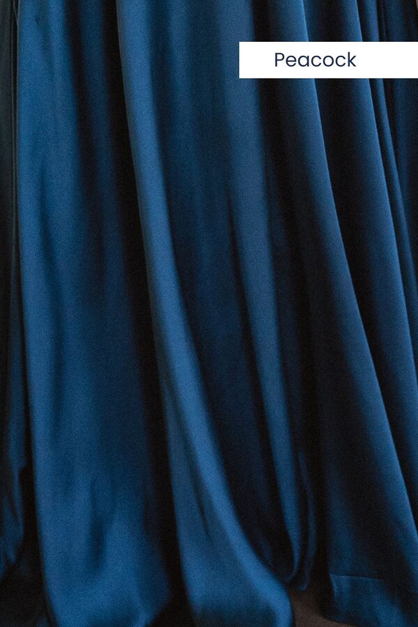 Peacock Blue ania Olsen Light Satin Peacock Satin by Tania Olsen