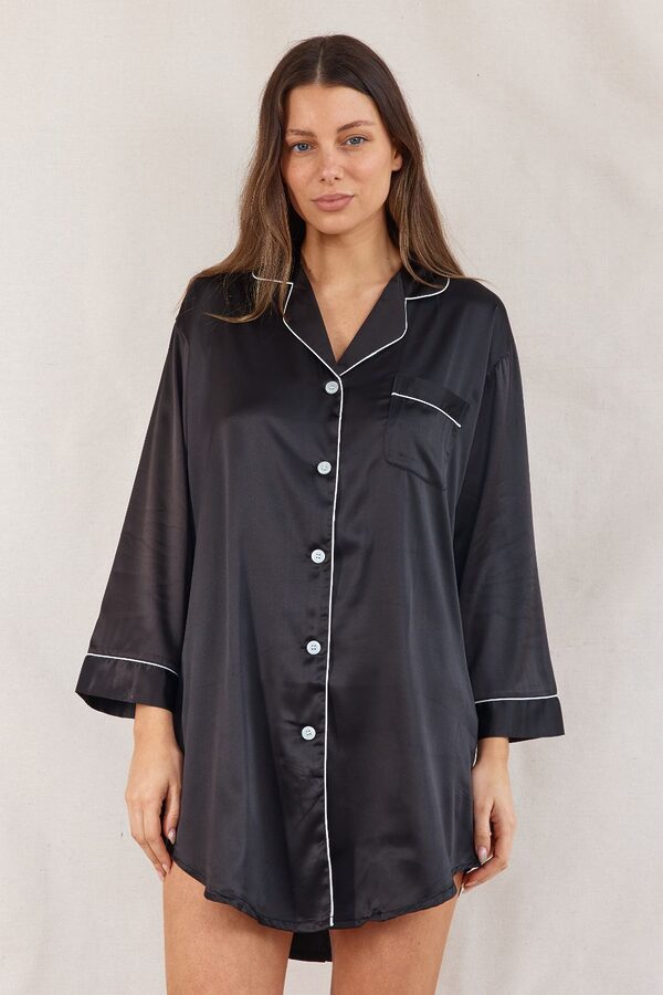 Willow Sleepshirt Black Bridesmaids Getting Ready Ideas 5 Bridesmaid Getting Ready Robes and Pyjamas
