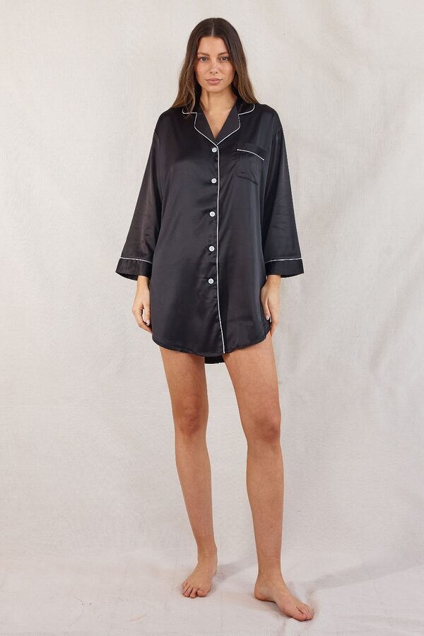 Willow Sleepshirt Black Bridesmaids Getting Ready Ideas Bridesmaid Getting Ready Robes and Pyjamas