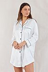 The Willow White Bridesmaid Sleepshirt by Talia Sarah - Willow Sleepshirt White Bridesmaids Getting Ready Ideas 3