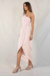 Dani One Shoulder Light Pink Bridesmaid Dress
