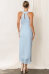 Halter Neck Mila Light Blue Bridesmaid Dress by Talia Sarah