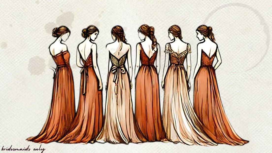 Mood Board and Ideas for Terracotta Bridesmaid Dresses