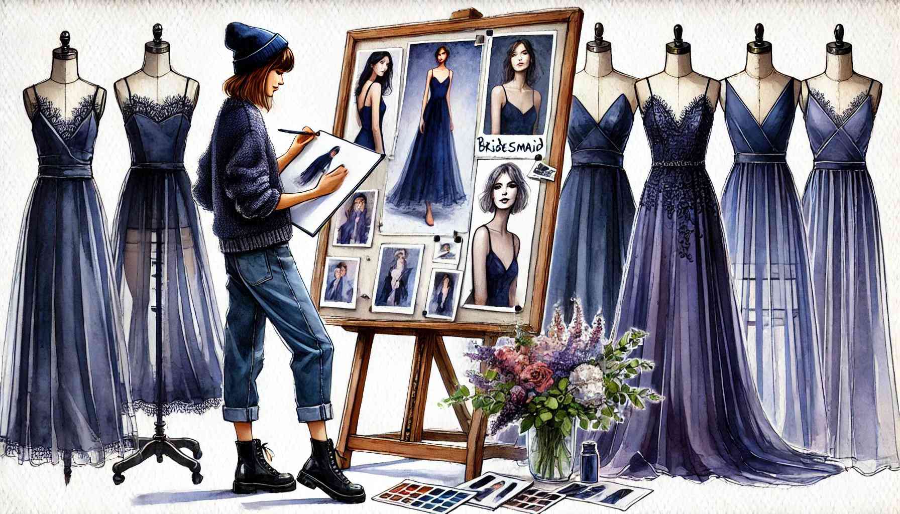 Navy Bridesmaid Dresses Online