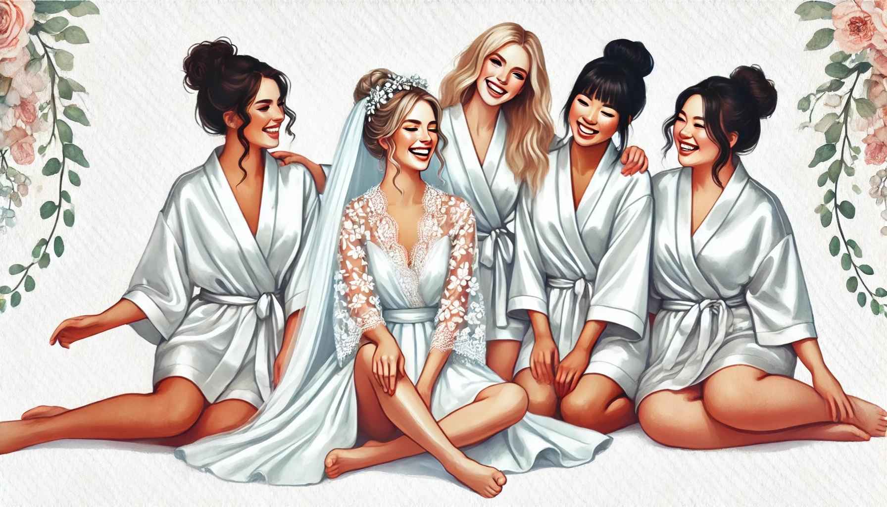 White Bridesmaid Robes Australia