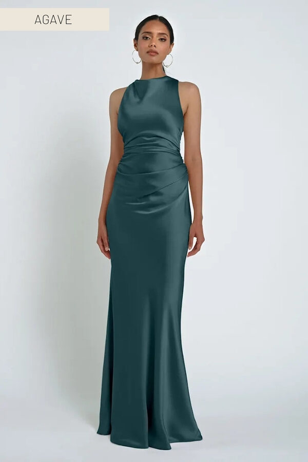 Grant Agave Green Bridesmaid Dress by Jenny Yoo Australia Halter Agave Bridesmaid Dresses by Jenny Yoo Australia