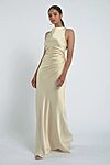 Halter Pastel Yellow Bridesmaid Dresses by Jenny Yoo