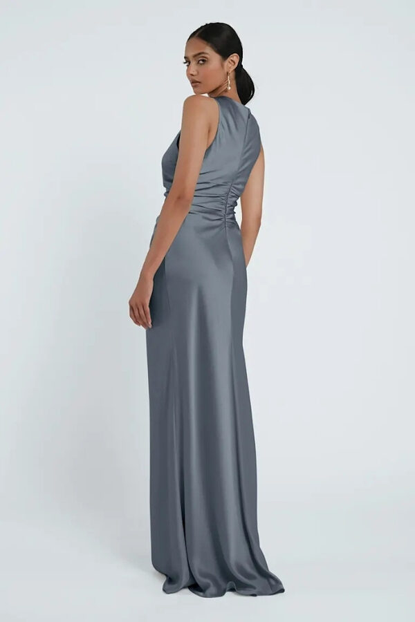 Grant Chambray Blue Bridesmaid Dress by Jenny Yoo Australia Back Halter Chambray Blue Bridesmaid Dresses by Jenny Yoo