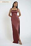 Cinnamon Rose Satin Bridesmaid Dresses by Jenny Yoo