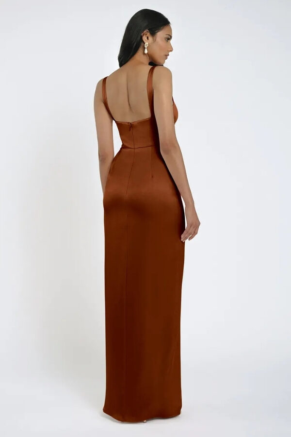 Lowe Copper Bridesmaid Dress by Jenny Yoo Australia Back Copper Satin Bridesmaid Dresses by Jenny Yoo