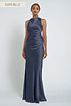 Halter Dusk Blue Bridesmaid Dresses by Jenny Yoo