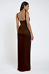 Espresso Satin Bridesmaid Dresses by Jenny Yoo