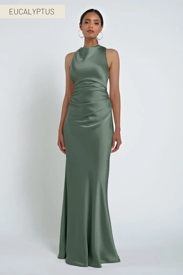 Grant Eucalyptus Green Bridesmaid Dress by Jenny Yoo Australia Halter Eucalyptus Green Bridesmaid Dresses by Jenny Yoo Australia