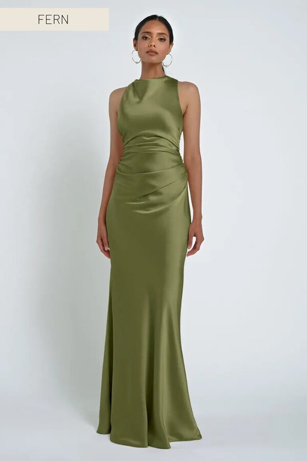 Grant Fern Green Bridesmaid Dress by Jenny Yoo Australia Halter Fern Green Bridesmaid Dresses by Jenny Yoo Australia