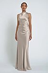 Halter Latte Bridesmaid Dresses by Jenny Yoo