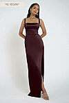 Mahogany Satin Bridesmaid Dresses by Jenny Yoo