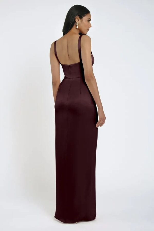 Lowe Mahogany Bridesmaid Dress by Jenny Yoo Australia Back Mahogany Satin Bridesmaid Dresses by Jenny Yoo