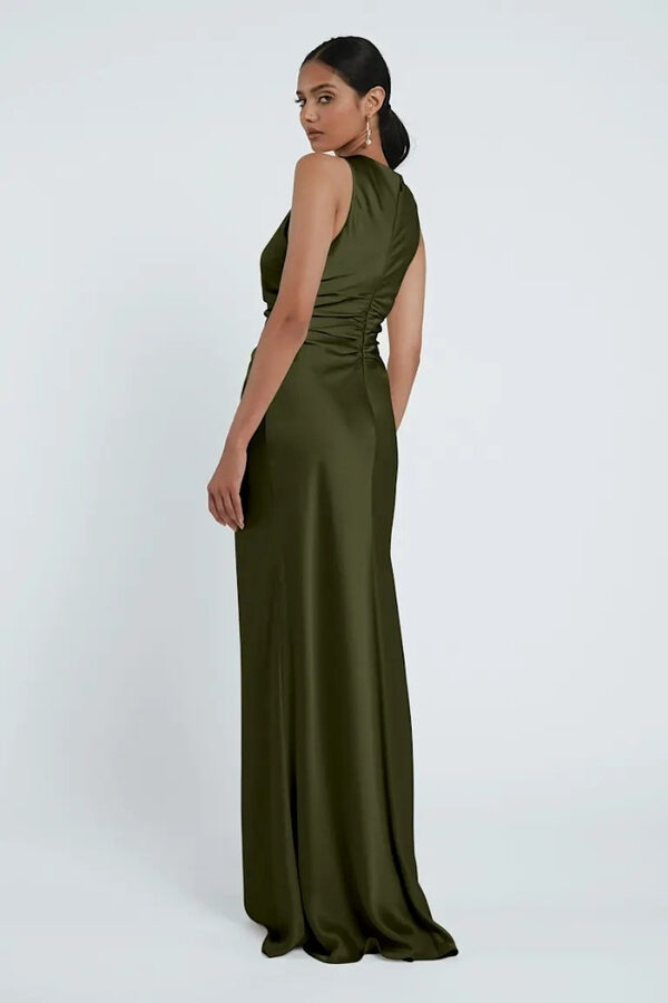Grant Olive Green Bridesmaid Dress by Jenny Yoo Australia Back Halter Olive Green Bridesmaid Dresses by Jenny Yoo Australia