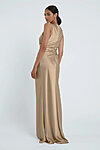 Halter Pale Gold Bridesmaid Dresses by Jenny Yoo