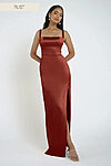 Rust Satin Bridesmaid Dresses by Jenny Yoo