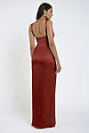 Rust Satin Bridesmaid Dresses by Jenny Yoo