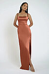 Sunset Orange Satin Bridesmaid Dresses by Jenny Yoo