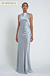 Halter Whisper Blue Bridesmaid Dresses by Jenny Yoo