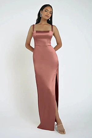 Lowe Rose Pink Satin Bridesmaid Dress by Jenny Yoo