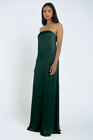 James Emerald Satin Bridesmaid Dress by Jenny Yoo