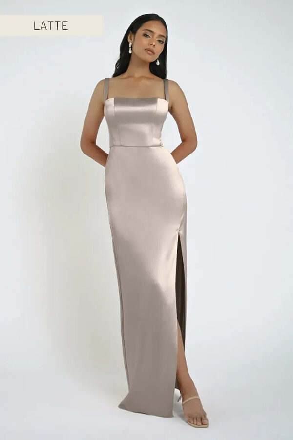Lowe Latte Bridesmaid Dress by Jenny Yoo Australia Latte Satin Bridesmaid Dresses by Jenny Yoo