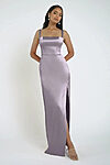 Lilac Satin Bridesmaid Dresses by Jenny Yoo
