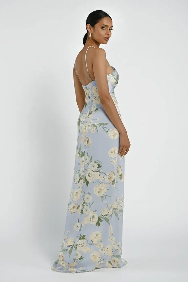 Riley Pastel Blue Floral Bridesmaid Dress by Jenny Yoo Australia Side Pastel Blue Floral Print Bridesmaid Dress by Jenny Yoo