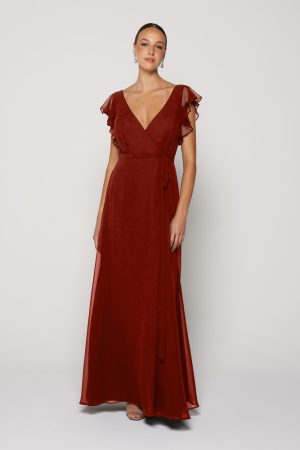 Terracotta Bridesmaid Dress Australia by Tania Olsen