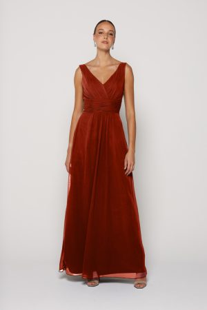 Terracotta Bridesmaid Dress Australia by Tania Olsen