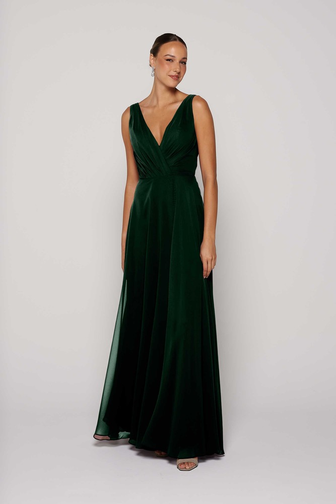 Anna Bridesmaid Dress TOBM25_PINE Pine Bridesmaid Dress Australia by Tania Olsen